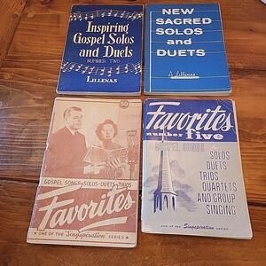 Lot of 4 Solos & Duets Vintage Song Books Christian Religion Inspiring Spiritual